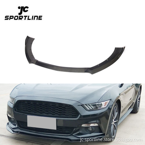 Carbon Fiber Front Bumper Lip Splitter Chin for Ford Mustang Coupe 2015-17